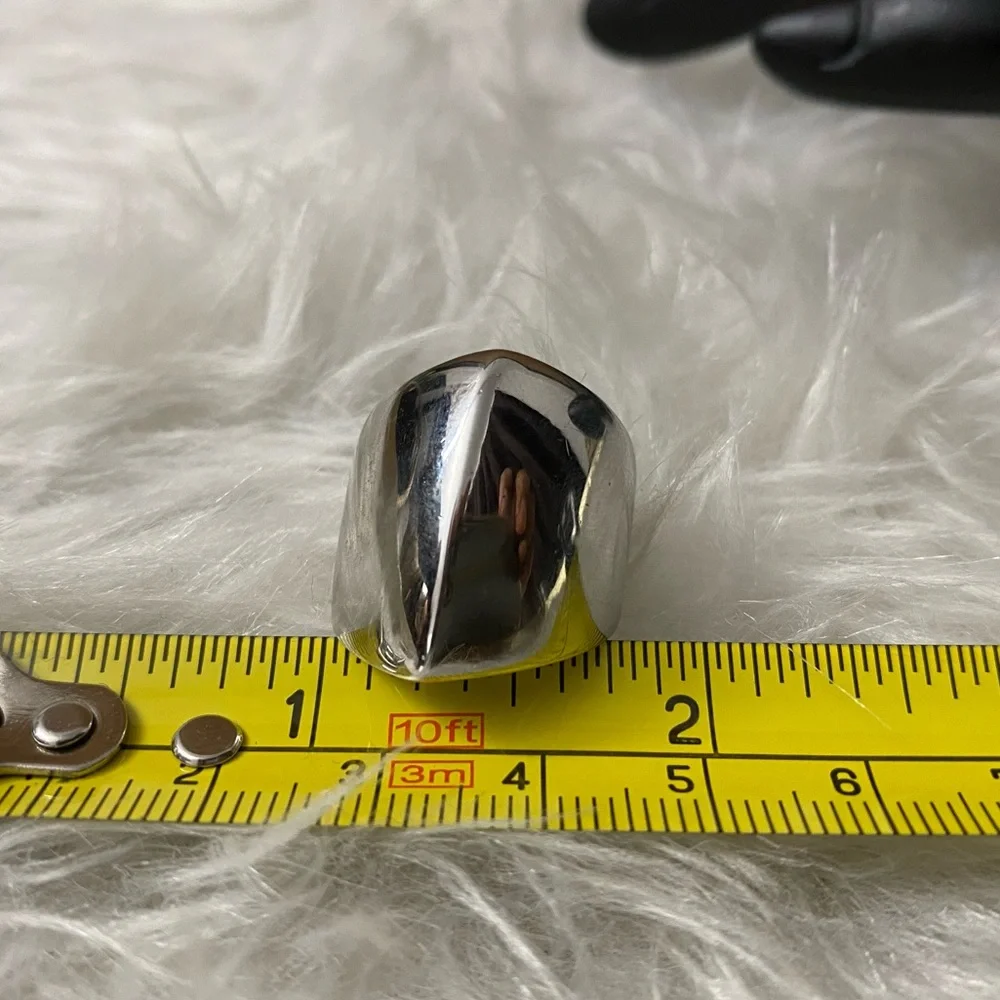 Sterling Silver 925 Knife Edge Ring - Picture 2 of 4